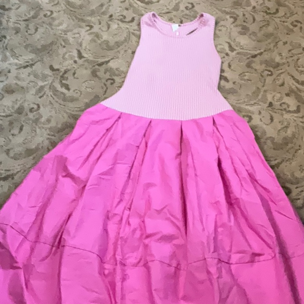 Pink racerback tank maxi Dress - Picture 3 of 9